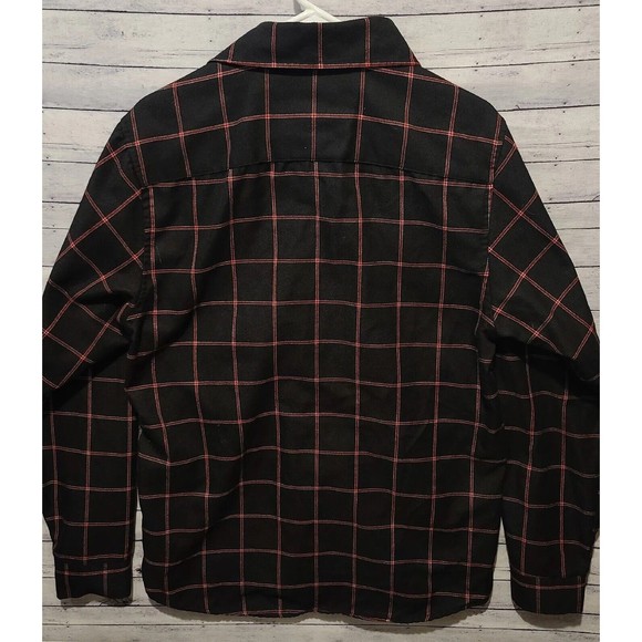 Dixxon DXF Flannel Gridlock Snap Button Long Sleeve Shirt Black Red Mens Sz M - Picture 14 of 16